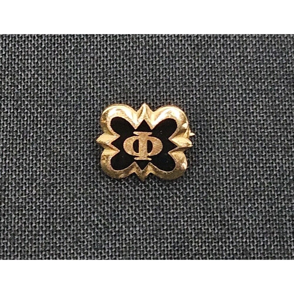 Phi Mu Sorority Pledge Pin Vintage Gold Tone